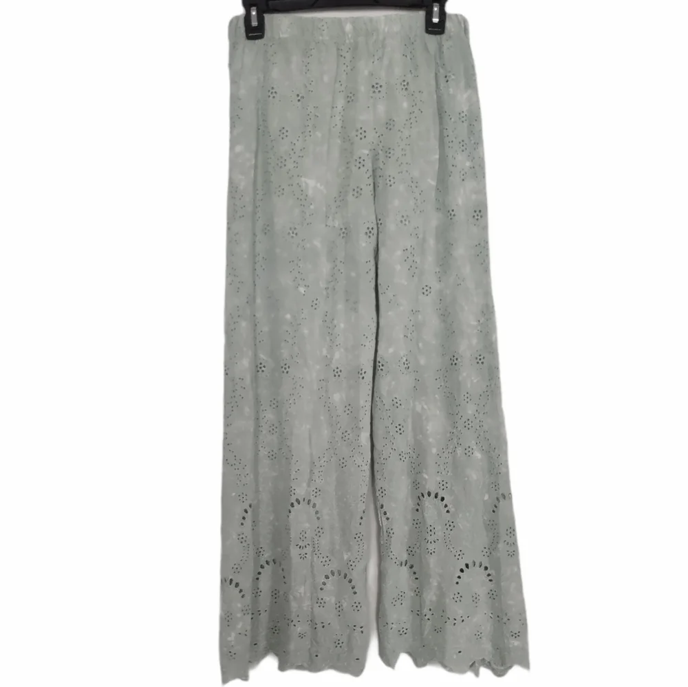 Young Fabulous & Broke Mint Eyelet Wide Leg Pants - Picture 4 of 12